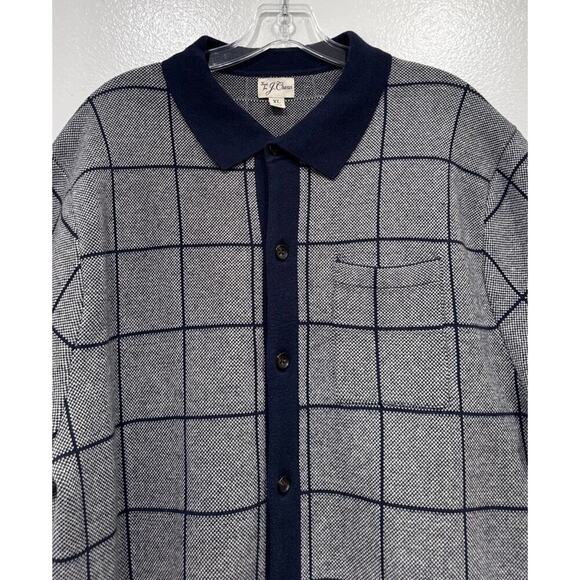 J. Crew Knit Jacquard Polo Shirt Men’s Size XL Button Up Sweater Short Sleeve - Picture 2 of 8